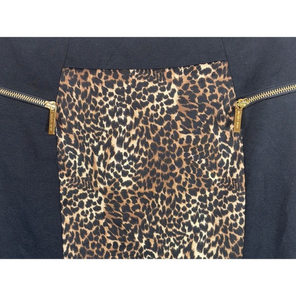 Michael‎ Kors Fitted Skirt Size 8 Cheetah Accent Sheath Style Chic Animal Print - Picture 3 of 8